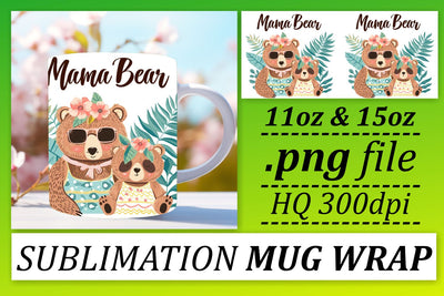 Sweet Mama Bear Sublimation Mug Sublimation afrosvg 