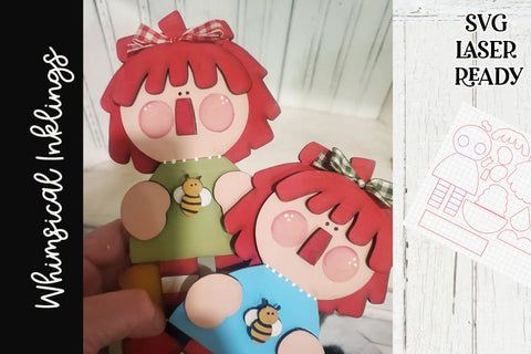 Sweet Mix & Match Annie Doll SVG SVG Whimsical Inklings 