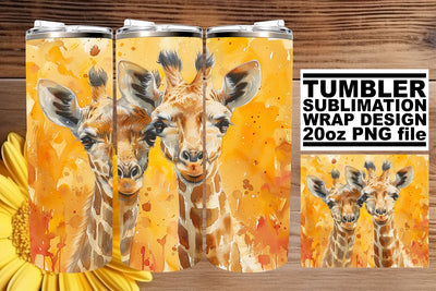 Sweet Mom & Baby Wildlife Tumbler Wrap: Motherly Joy Sublimation afrosvg 