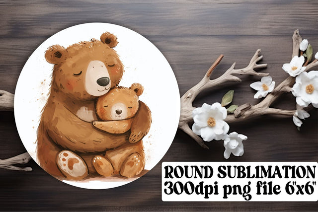 Sweet Mother's Day Bear Keychain, Lovely Mama Bear Design Sublimation afrosvg 