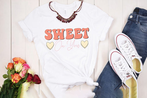 Sweet on You PNG, Retro Valentine Sublimation Sublimation CraftLabSVG 