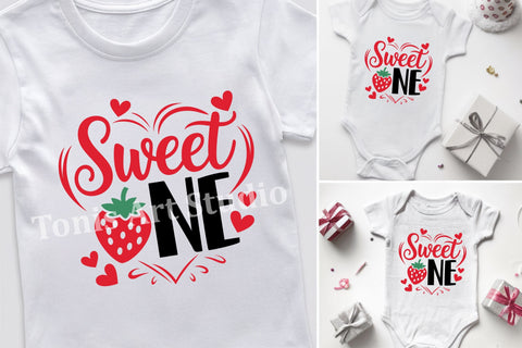Sweet One SVG, First Birthday Cut File, Strawberry Party SVG TonisArtStudio 