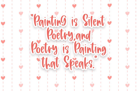 Sweet Poetry Font Font Dm Letter Studio 