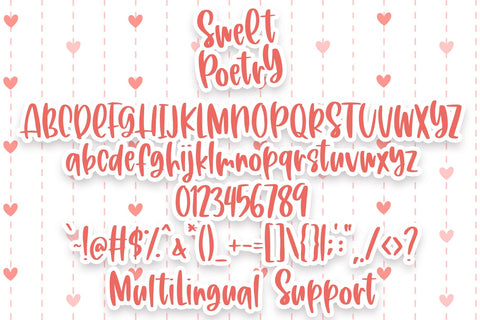 Sweet Poetry Font Font Dm Letter Studio 