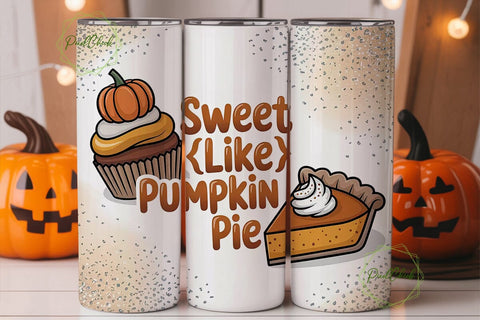 Sweet Pumpkin Pie 20oz Tumbler Wrap Sublimation PixelChick 