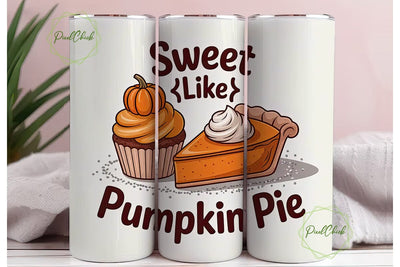 Sweet Pumpkin Pie 20oz Tumbler Wrap Sublimation PixelChick 