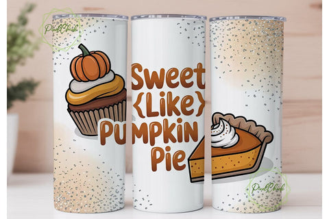 Sweet Pumpkin Pie 20oz Tumbler Wrap Sublimation PixelChick 