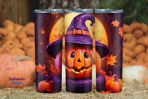 Sweet Pumpkin Tumbler Wrap for Halloween Sublimation Sublimatiz Designs 