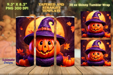 Sweet Pumpkin Tumbler Wrap for Halloween Sublimation Sublimatiz Designs 