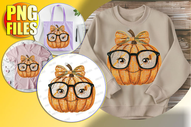 Sweet Pumpkin with Bow for Halloween Sublimation PNG Sublimation afrosvg 