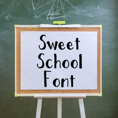 Sweet School Font OTF, Fonts for Crafting, Handwritten Font Font Crafting With Brenna 