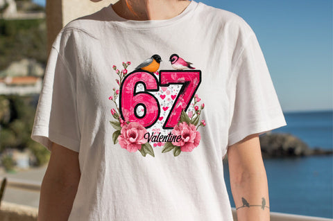 Sweet Six Seven Birthday Art flowers Sublimation SVGArt 