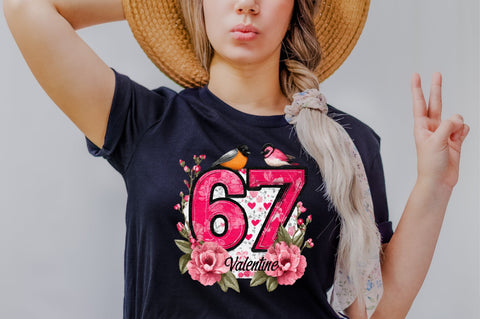 Sweet Six Seven Birthday Art flowers Sublimation SVGArt 