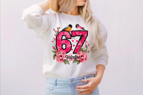 Sweet Six Seven Birthday Art flowers Sublimation SVGArt 