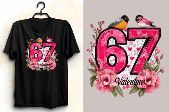 Sweet Six Seven Birthday Art flowers Sublimation SVGArt 