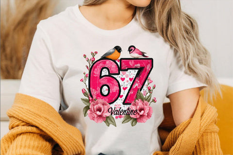 Sweet Six Seven Birthday Art flowers Sublimation SVGArt 