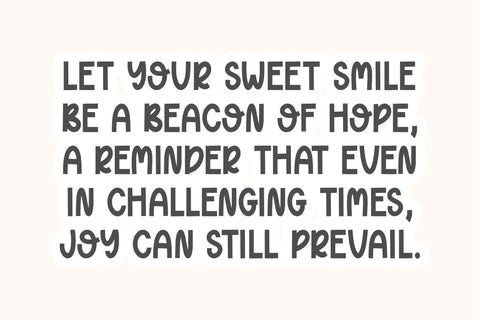 Sweet Smile - Cute Sans Serif Font Font Masyafi Studio 
