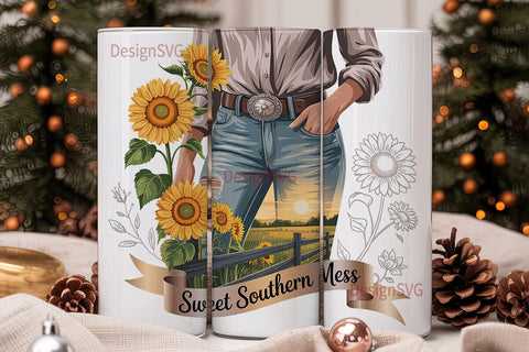 Sweet Southern Mess 20oz Tumbler Wrap Sublimation DesignSVG 
