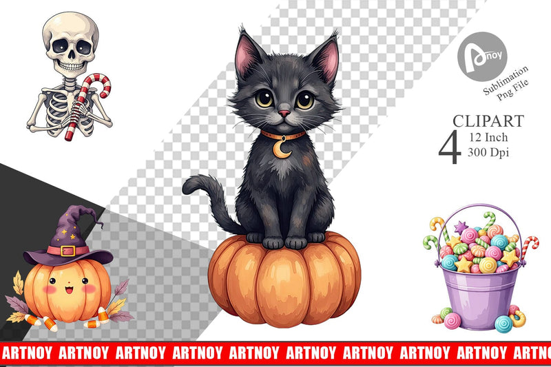 Sweet Spooky Pastels Clipart Sublimation artnoy 