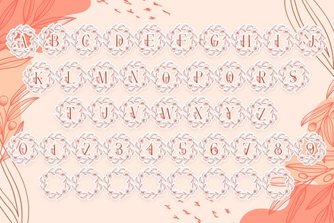 Sweet Spring Monogram Font Dm Letter Studio 