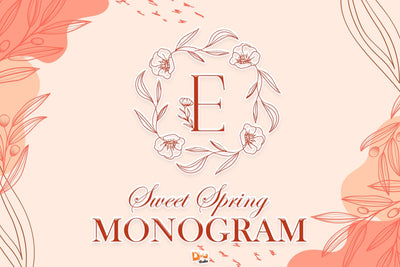 Sweet Spring Monogram Font Dm Letter Studio 