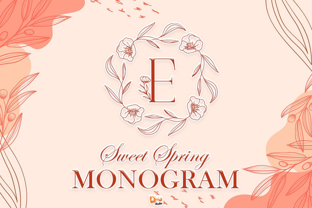Sweet Spring Monogram Font Dm Letter Studio 
