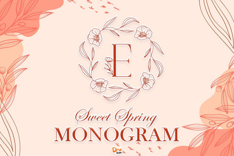 Sweet Spring Monogram Font Dm Letter Studio 