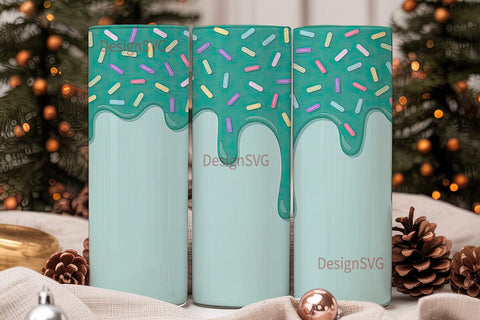 Sweet Sprinkle Drip 20oz Tumbler Wrap Sublimation DesignSVG 