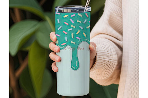 Sweet Sprinkle Drip 20oz Tumbler Wrap Sublimation DesignSVG 