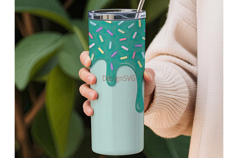 Sweet Sprinkle Drip 20oz Tumbler Wrap Sublimation DesignSVG 