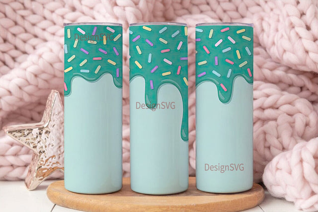 Sweet Sprinkle Drip 20oz Tumbler Wrap Sublimation DesignSVG 