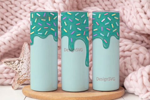 Sweet Sprinkle Drip 20oz Tumbler Wrap Sublimation DesignSVG 