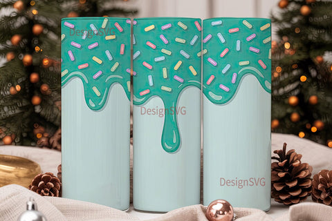 Sweet Sprinkle Drip 20oz Tumbler Wrap Sublimation DesignSVG 
