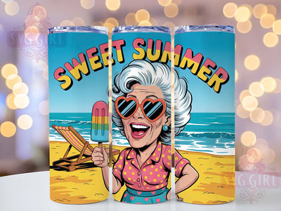 Sweet Summer 20oz Tumbler, Funny Old Lady Quote, Sweet Summer Wrap, Comedy Sublimation Design, 20oz Tumbler Wrap, Sublimation Design PNG, Gag Gift Sublimation SvggirlplusArt 