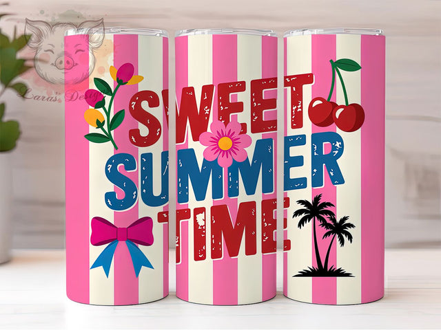 Sweet Summer Beach 20oz Tumbler Wrap, Sweet Summer Time, Beach Quote Sublimation, Vacation PNG Design, 20oz Tumbler Wrap, Summer Vibes Sublimation, Tropical Beach PNG Sublimation Lara' s Designs 