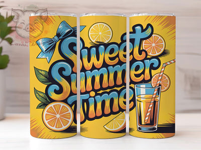 Sweet Summer Coquette 20oz Tumbler, Sweet Summer Time Quote, Retro Coquette Style Wrap, Feminine Sublimation PNG, Vintage Summer Vibes, 20oz Tumbler Wrap, Sublimation Design PNG, Cute Summer Gift Sublimation Lara' s Designs 