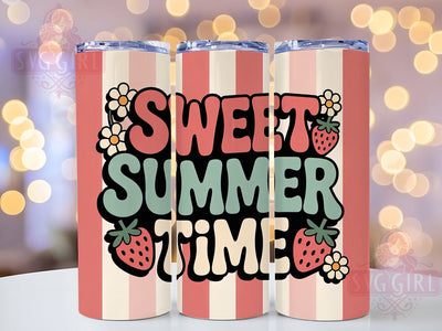 Sweet Summer Cute 20oz Tumbler, Sweet Summer Design, Sublimation Gift, Seasonal Mug, 20oz Tumbler Design, Cute Graphic, Warm Weather Theme Sublimation SvggirlplusArt 