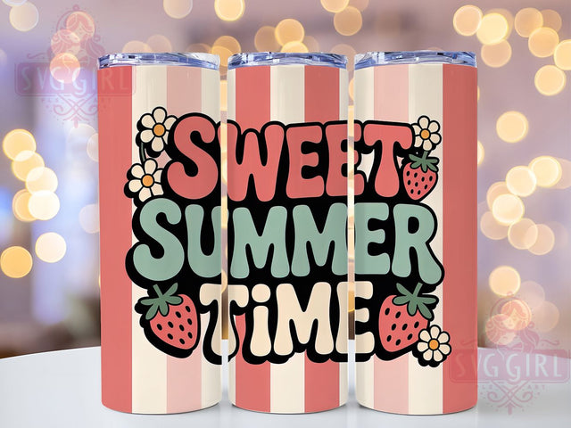 Sweet Summer Cute 20oz Tumbler, Sweet Summer Design, Sublimation Gift, Seasonal Mug, 20oz Tumbler Design, Cute Graphic, Warm Weather Theme Sublimation SvggirlplusArt 