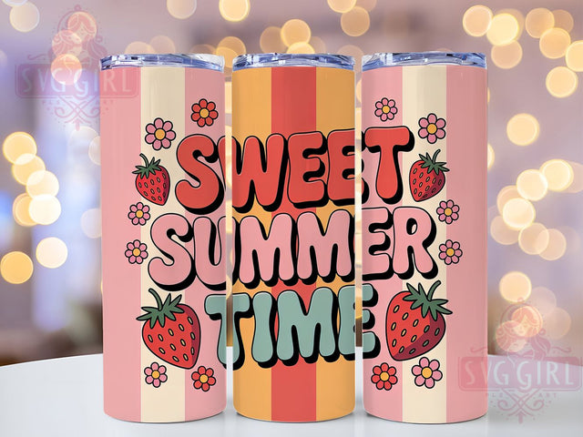 Sweet Summer Cute 20oz Tumbler, Sweet Summer Design, Sublimation Gift, Seasonal Mug, 20oz Tumbler Design, Cute Graphic, Warm Weather Theme Sublimation SvggirlplusArt 