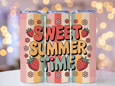 Sweet Summer Cute 20oz Tumbler, Sweet Summer Design, Sublimation Gift, Seasonal Mug, 20oz Tumbler Design, Cute Graphic, Warm Weather Theme Sublimation SvggirlplusArt 