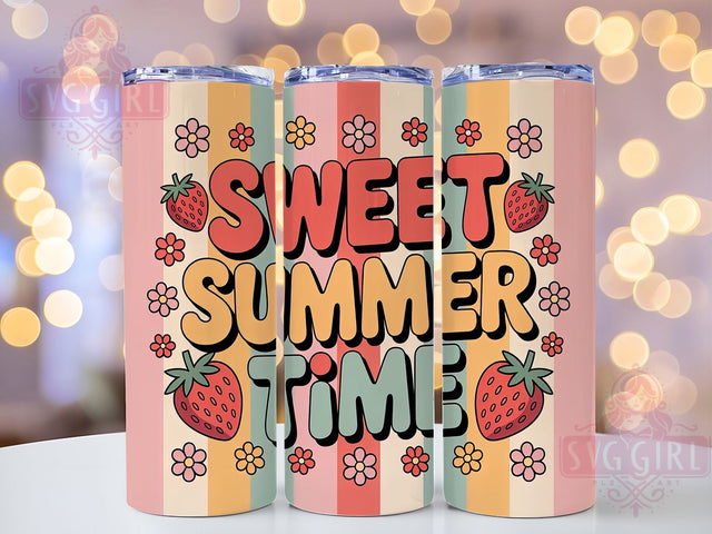 Sweet Summer Cute 20oz Tumbler, Sweet Summer Design, Sublimation Gift, Seasonal Mug, 20oz Tumbler Design, Cute Graphic, Warm Weather Theme Sublimation SvggirlplusArt 