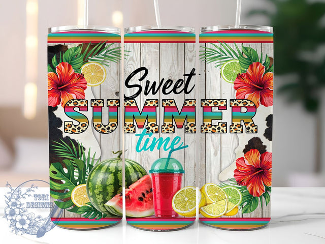 Sweet Summer Fiesta Vibes 20oz Tumbler, Serape Fiesta, Summer Vibes, Fiesta Theme, Colorful Pattern, Skinny Tumbler, Sublimation PNG Sublimation ToriDesigns 