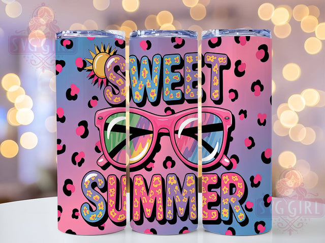 Sweet Summer Leopard Print Tumbler, Leopard Print Tumbler, 20oz Tumbler Wrap, Summer Tumbler Design, Animal Print Tumbler, Leopard Summer Tumbler, Tropical Leopard Tumbler Sublimation SvggirlplusArt 