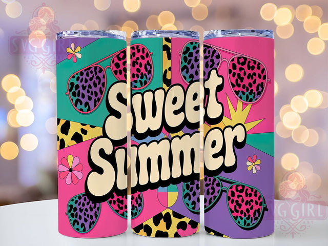 Sweet Summer Leopard Print Tumbler, Leopard Print Tumbler, 20oz Tumbler Wrap, Summer Tumbler Design, Animal Print Tumbler, Leopard Summer Tumbler, Tropical Leopard Tumbler Sublimation SvggirlplusArt 