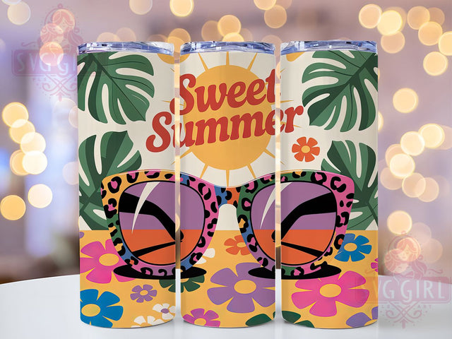 Sweet Summer Quote Tumbler Wrap, Sweet Summer Vibes, Seasonal Humor, Beach Season Tumbler, Summer Fun Design, Vacation Drinkware, Summer Party Gift Sublimation SvggirlplusArt 