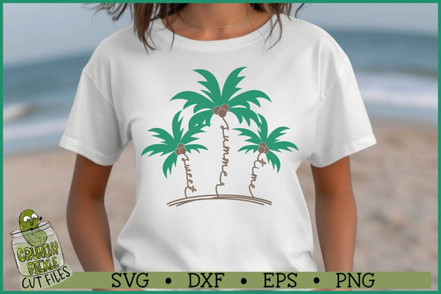 Sweet Summer Time Palm Trees SVG File SVG Crunchy Pickle 