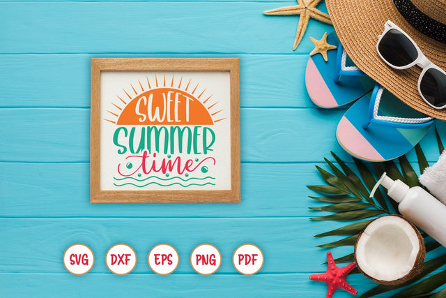 Sweet Summer Time, Summer Sign SVG SVG CraftLabSVG 