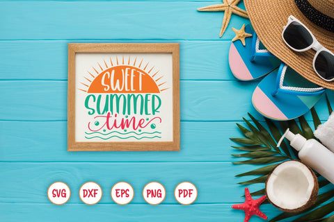 Sweet Summer Time, Summer Sign SVG SVG CraftLabSVG 