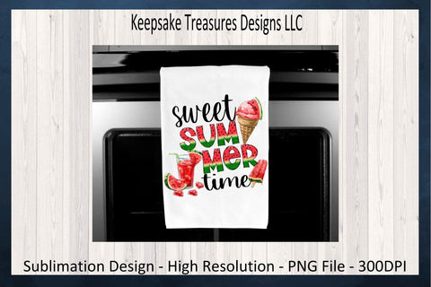 Sweet Summer Time Watermelon Sublimation PNG Design, Summer T-Shirt, Patio Summer Pillow, Summertime Home Decor, Digital Download Sublimation Keepsake Treasures Designs LLC. 
