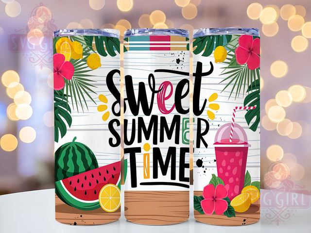 Sweet Summer Vibes Tumbler Wrap, Sweet Summer Tumbler Wrap, 20oz Sublimation Tumbler, Tropical Beach Tumbler, Warm Weather Design, Fun in the Sun Tumbler, Ice Cold Drink Tumbler Sublimation SvggirlplusArt 